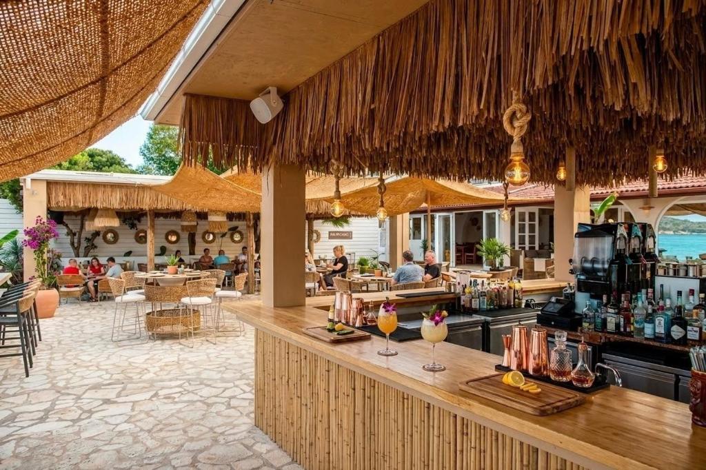 Bamboo beach bar