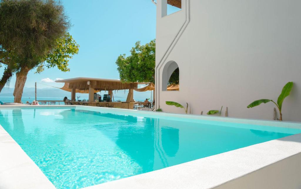 Infinity pool overlooking Ionian sea